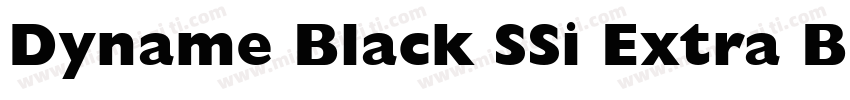 Dyname Black SSi Extra Bold字体转换